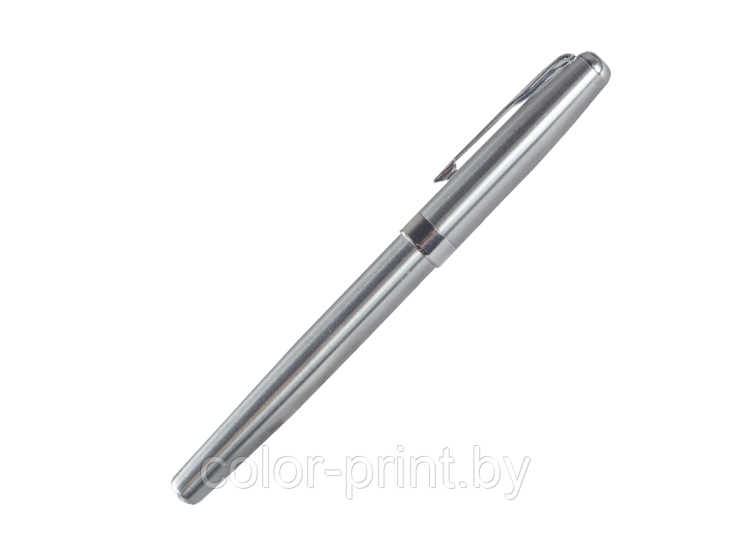 Ручка-роллер шариковая, металлическая, серебристая