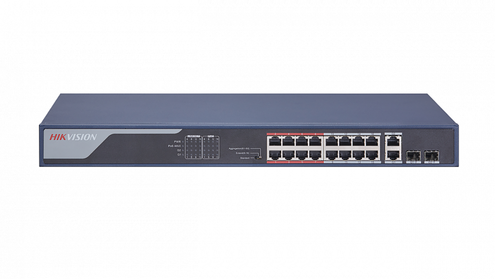 Коммутатор Ethernet с PoE 19" Hikvision DS-3E0318P-E(B)