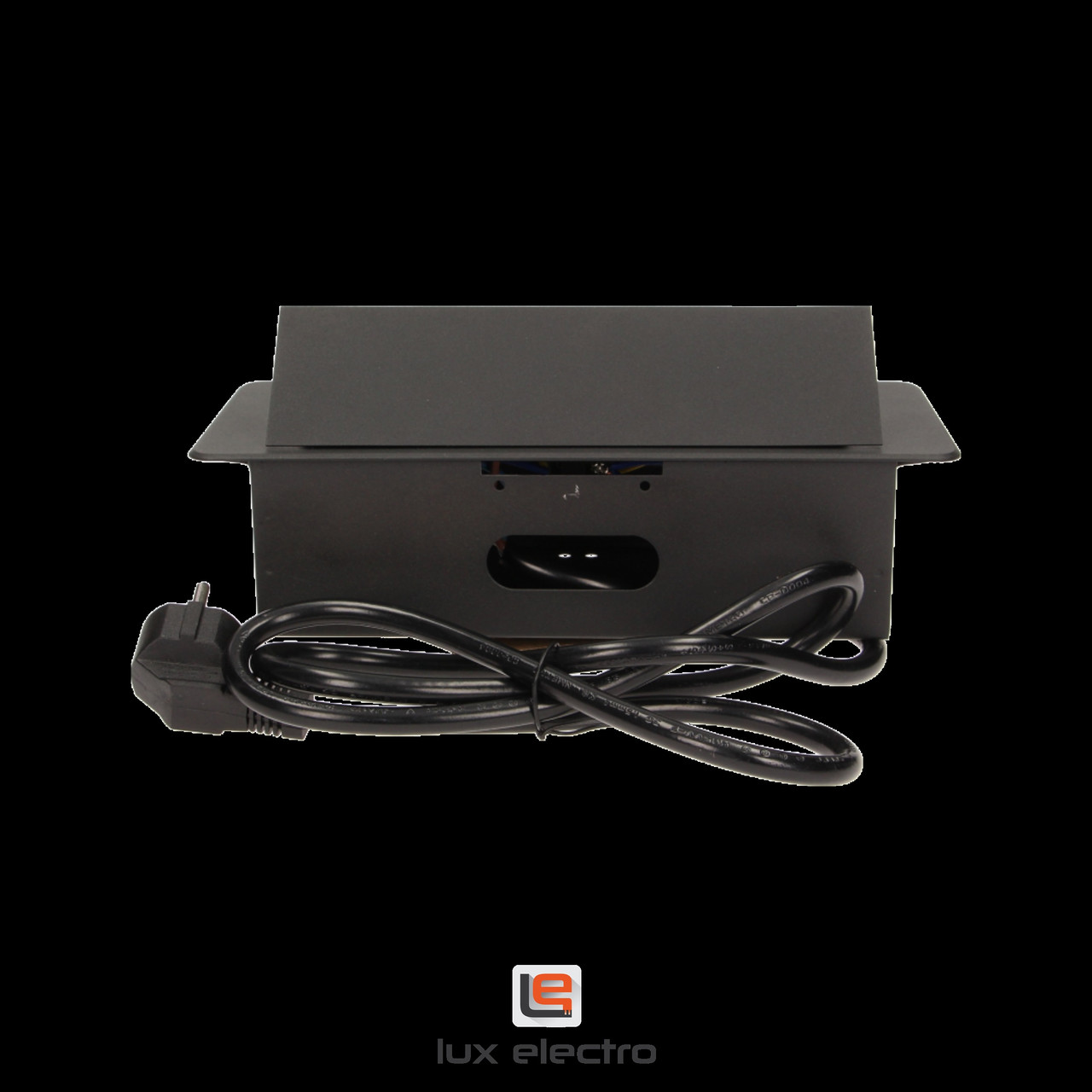 Блок розеточный встраиваемый Orno 3x2P+E со шторками, кабель 1,5m, 3600Вт, металл, черный - фото 5 - id-p164550257