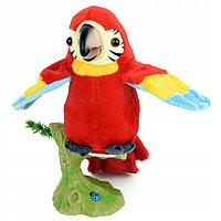 Говорящий попугай АРА. Повторюшка , машет крыльями,  с подставкой, фото 1