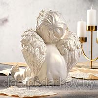 Статуэтка "Ангел сидящий", перламутровая, 26 см, фото 3