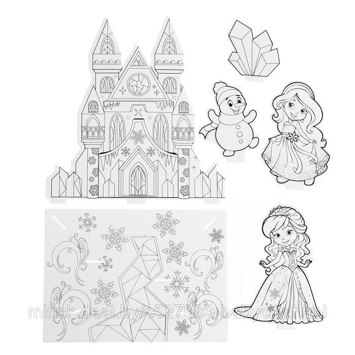3D-Раскраска "Зимние принцессы" 3в1 - фото 2 - id-p164611601