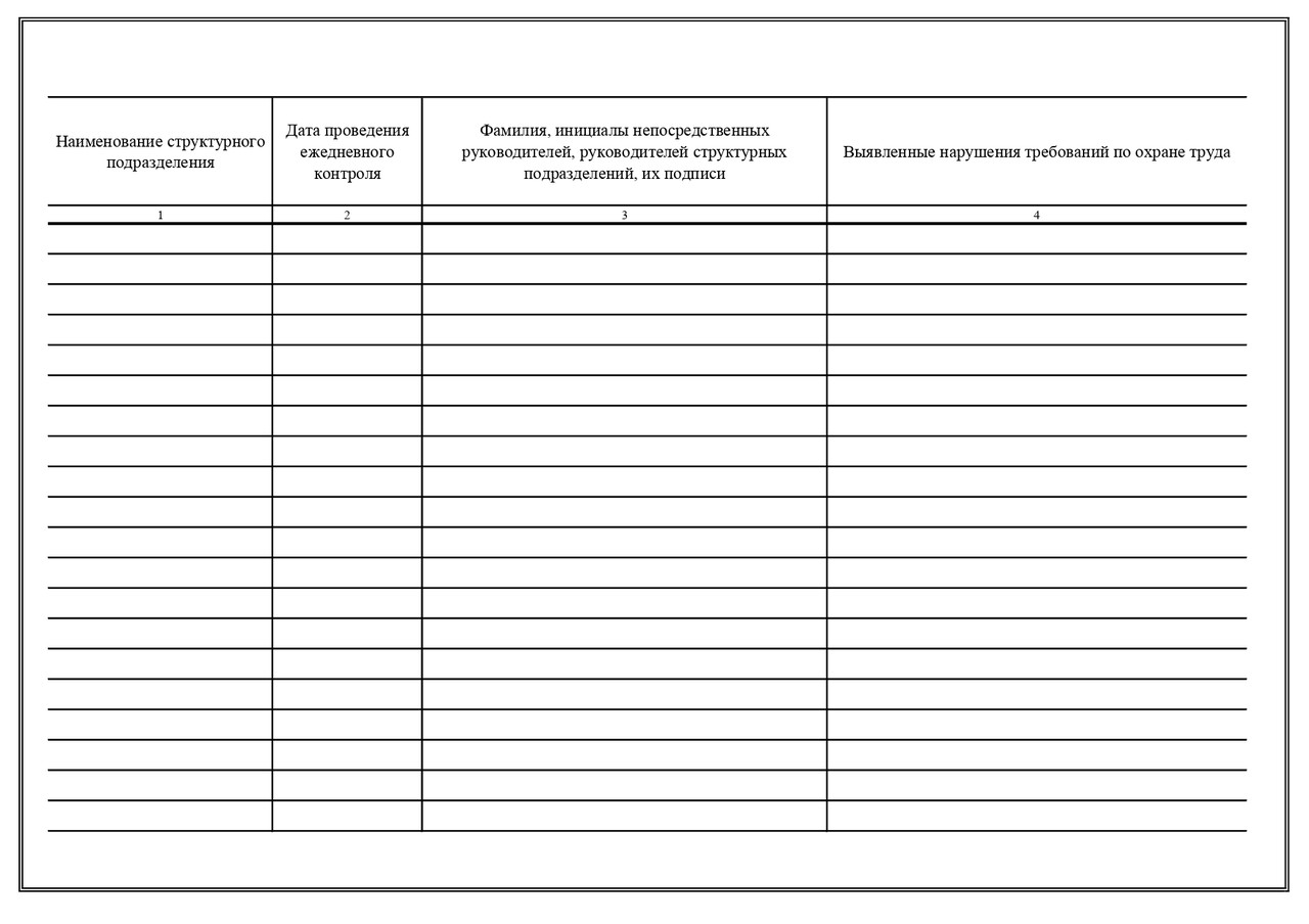 Журнал ежедневного контроля за состояние охраны труда - фото 2 - id-p164612030