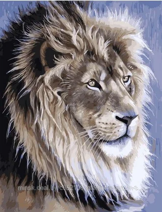 Рисование по номерам "Портрет льва" картина
