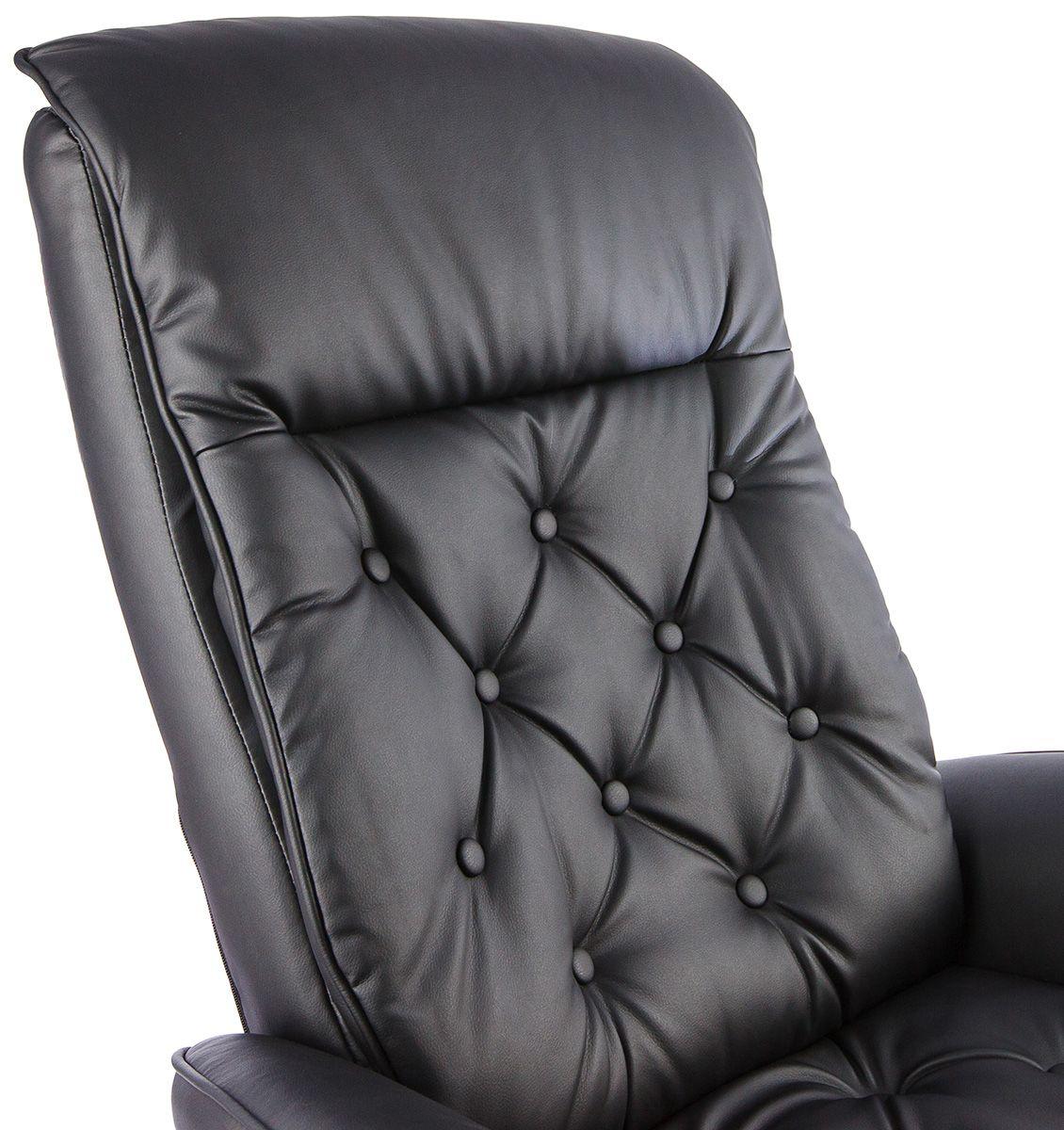 Кресло массажное Calviano 95 с пуфом черное - фото 5 - id-p164647562