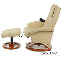 Кресло массажное Calviano 20 с пуфом бежевое