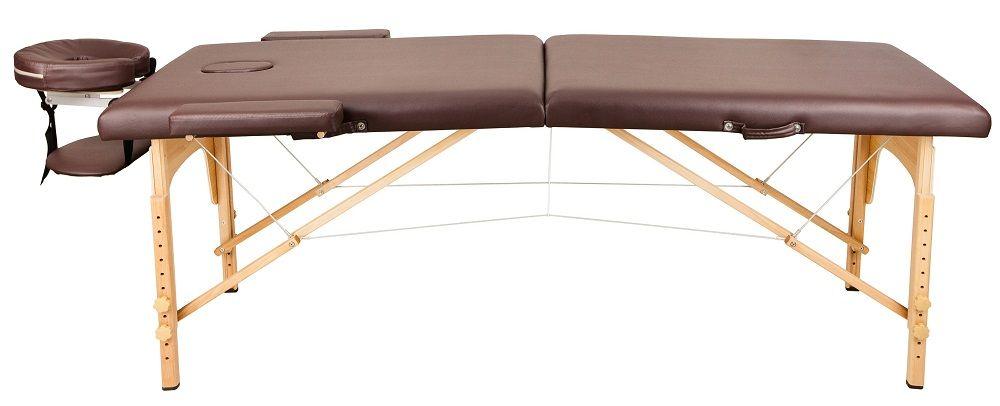 Массажный стол Atlas Sport складной 2-с деревянный 195х70 см коричневый - фото 1 - id-p164647571