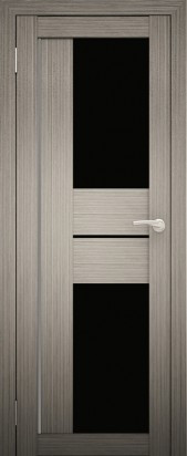 Двери межкомнатные экошпон Амати 22 Черное стекло - фото 2 - id-p135605571