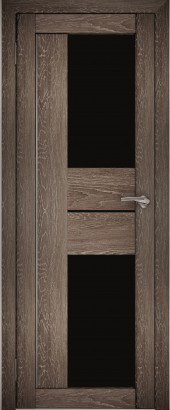 Двери межкомнатные экошпон Амати 22 Черное стекло - фото 6 - id-p135605571