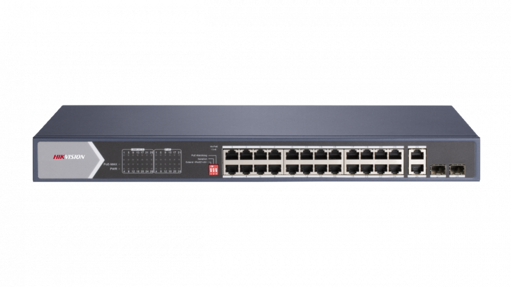 Коммутатор Ethernet с PoE 19" Hikvision DS-3E0528HP-E