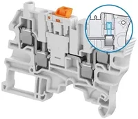 Клемма ZS6-S-4S-T2/6 винтовой зажим, с ножевым расцепителем, 4 конт, 2 тест. гнезда, 27А, 500В