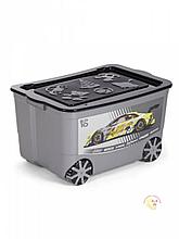 Ящик для игрушек Машинка  ElfPlast "KidsBox" на колёсах (арт.449)