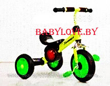 819-5P Велосипед 3-х колесный с музыкой и подставкой для ног салатовый,оранжевый,фиолетовый,синий