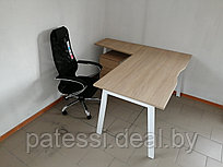 Стол письменный на металлокаркасе. Стол+Тумба+боковой стол