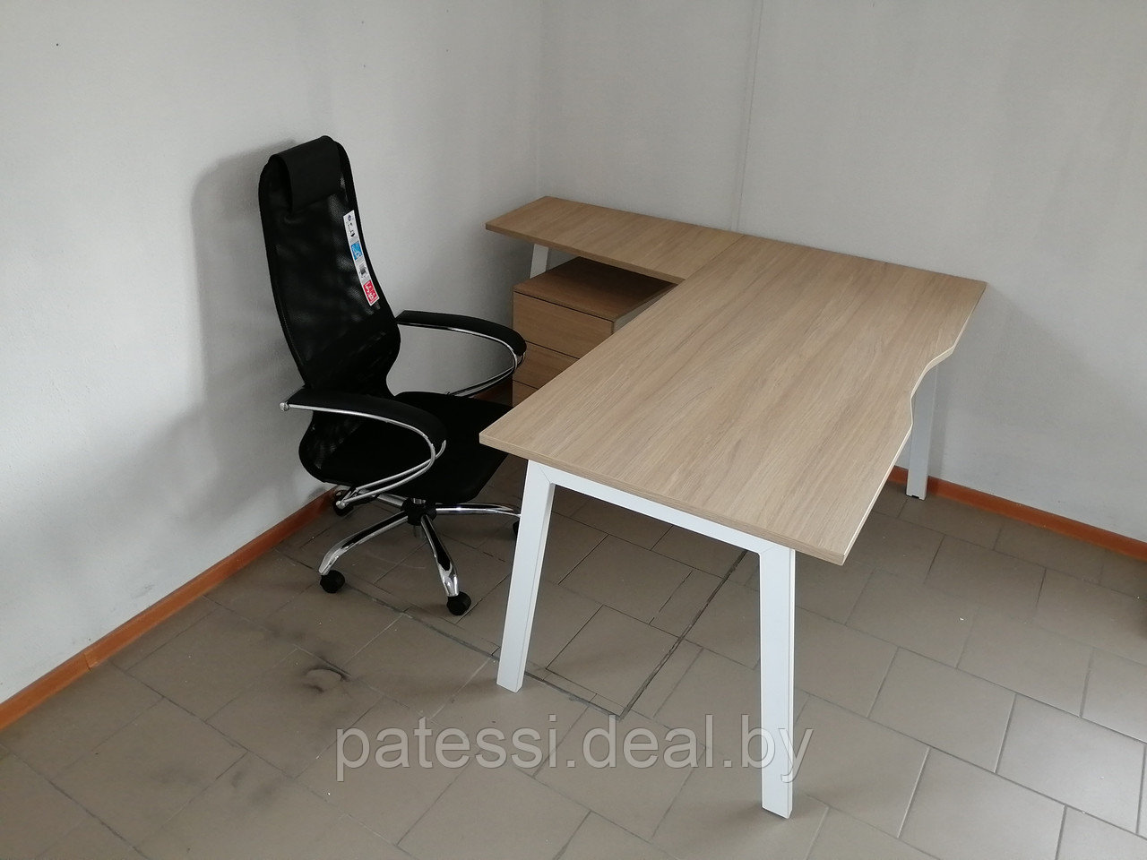 Стол письменный на металлокаркасе. Стол+Тумба+боковой стол - фото 1 - id-p164649527