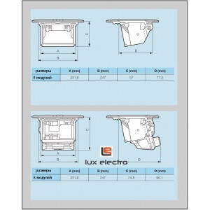 Блок розеточный Legrand DLP IP40 неукомпл.выдвижной 8М (2х4), черный - фото 5 - id-p164685378