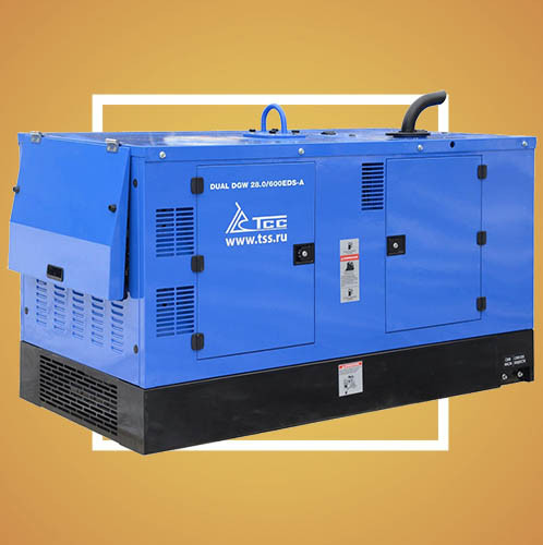 Двухпостовой дизельный сварочный генератор TSS DUAL DGW 28/600EDS-A РКМ на прицепе - фото 3 - id-p155444056