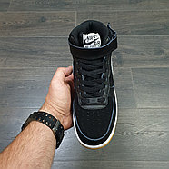 Кроссовки WMNS Nike Air Force 1 Mid Black White Gum, фото 3