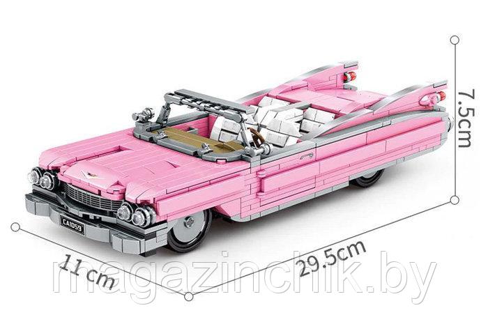Конструктор Розовый ретро-кабриолет Cadillac, SY 8402, инерционный, аналог Лего Креатор - фото 2 - id-p164692059