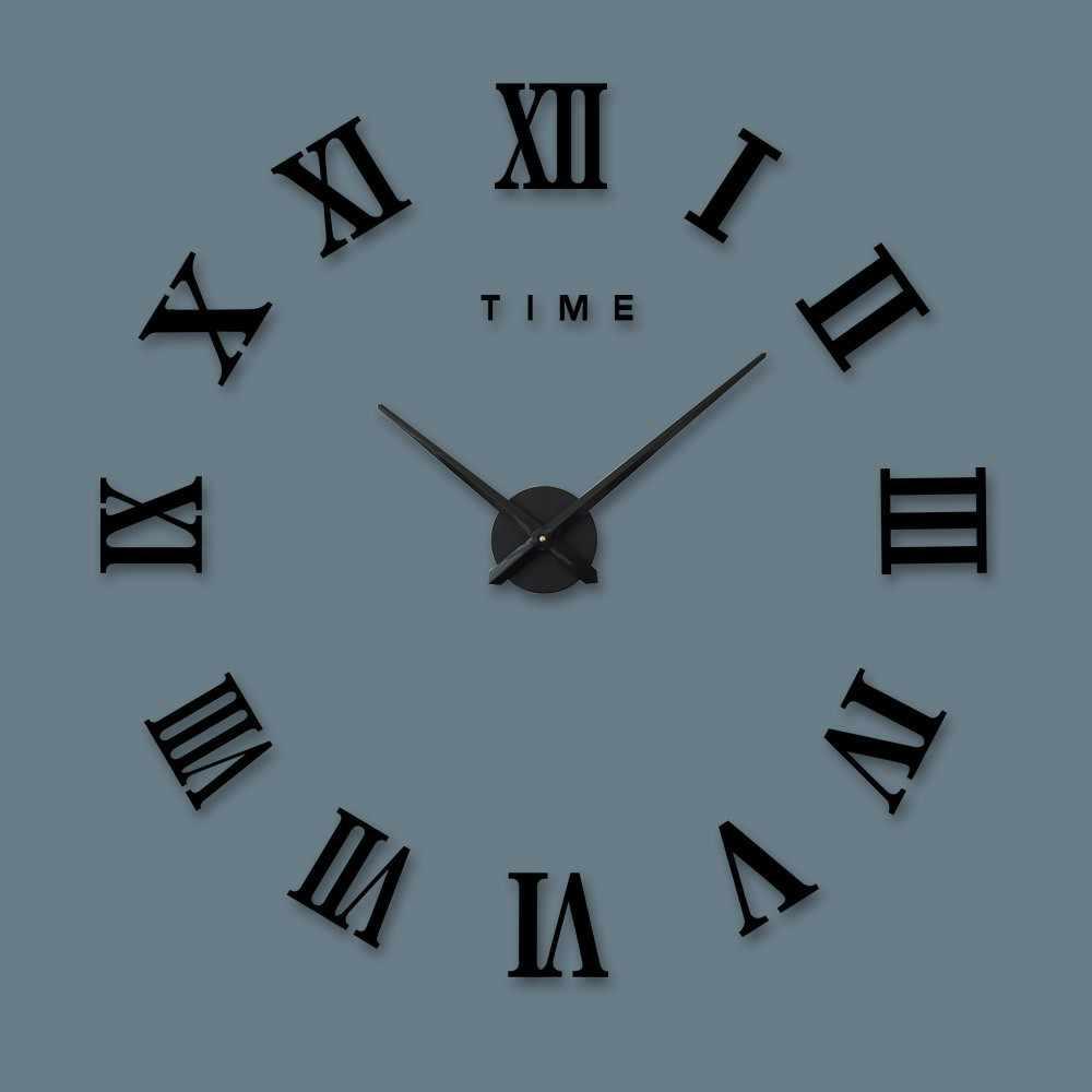 Часы настенные " СДЕЛАЙ САМ" диаметр от 80 см (римские цифры) Черный - фото 3 - id-p164694709