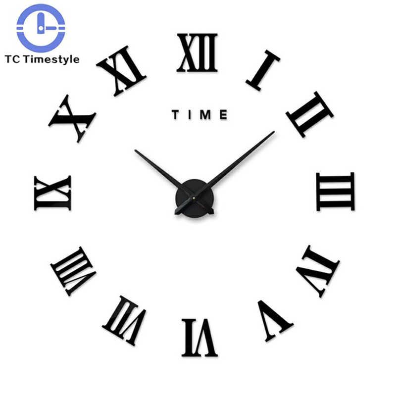 Часы настенные " СДЕЛАЙ САМ" диаметр от 80 см (римские цифры) Черный