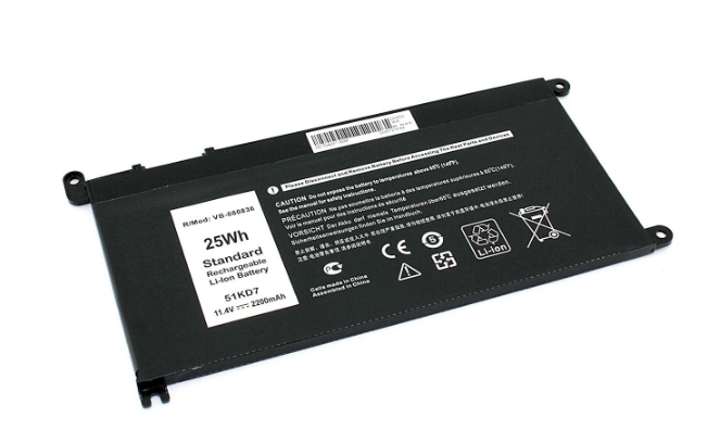 Аккумулятор (батарея) для ноутбука Dell Latitude 11 3180 Chromebook (51KD7) 11.4V 2200-2600mAh