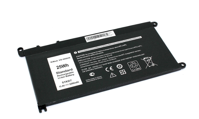 Аккумулятор (батарея) для ноутбука Dell Latitude 3189 (51KD7) 11.4V 2200-2600mAh