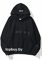 Худи FEAR OF GOD, с логотипом "Essentials",черное..