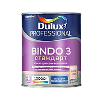 Краска DULUX Prof Bindo 3 матовая 1л для стен и потолков белая BW