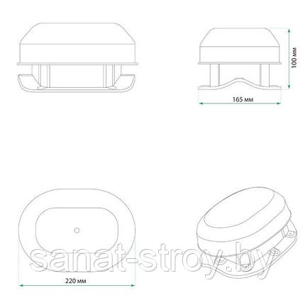 Аэратор скатный Krovent Aero-Vent Wave Коричневый, фото 2