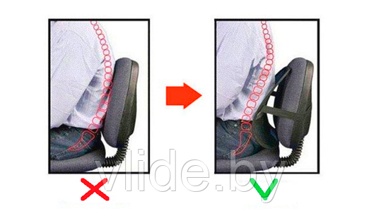 Ортопедическая спинка на сиденье TORSO с вертикальным массажером, 38×39 см - фото 4 - id-p164744760