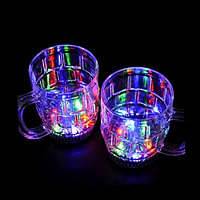 Светящаяся кружка (стакан) с цветной 5 Led подсветкой дна, фото 1