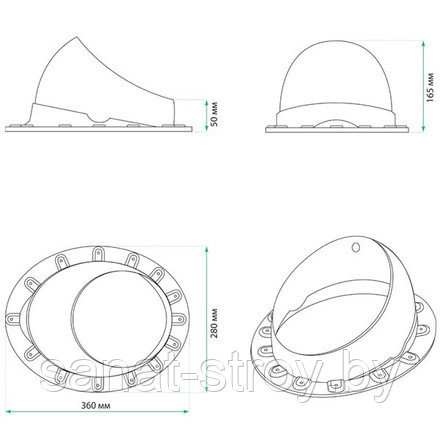 Проходной элемент Krovent Base-VT Seam 125/150 Коричневый Зеленый - фото 1 - id-p164748628