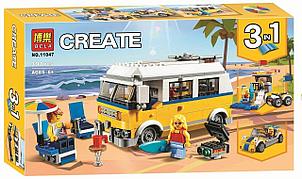 Конструктор BELA 11047 "Фургон серферов 3 в 1", 391 деталь, аналог LEGO Creator Креатор 31079