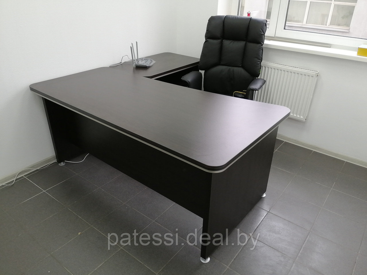 Стол для офиса. Столешница 38 мм. Цвет Венге - фото 3 - id-p164765670