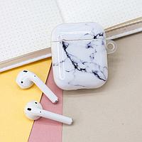 Чехол для Airpods "Marble" white