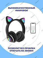 на русском Наушники Кошачьи Ушки Cat STN(СТН)-28 ЧЕРНЫЕ