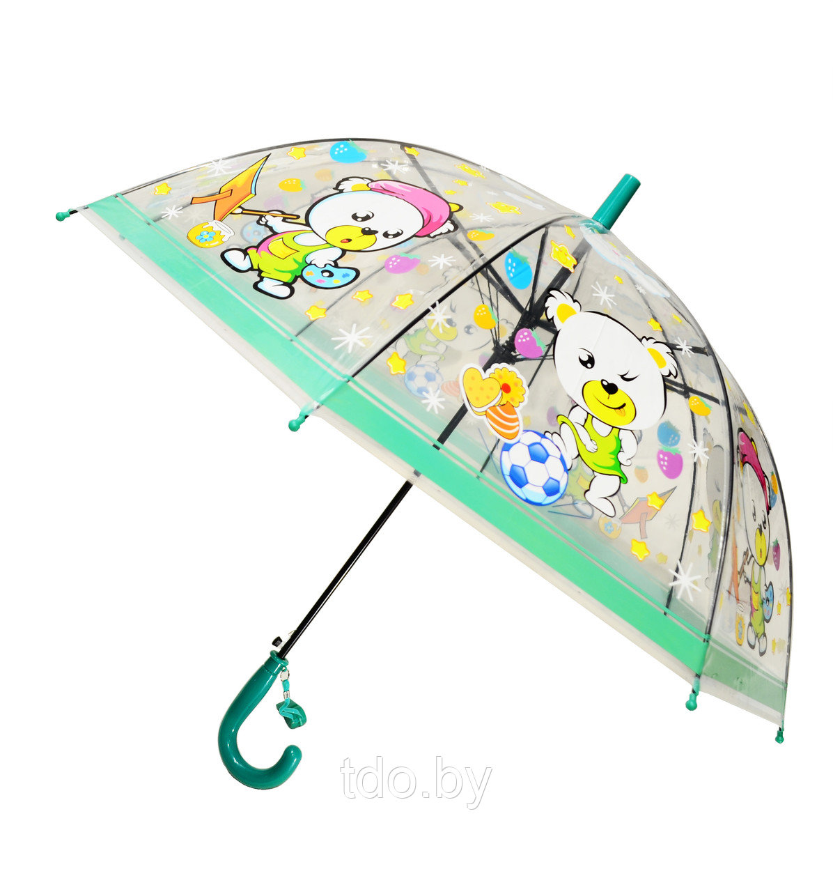 Зонт детский МИШКИ прозрачный силиконовый - фото 3 - id-p164800872