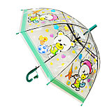 Зонт детский МИШКИ прозрачный силиконовый, фото 2