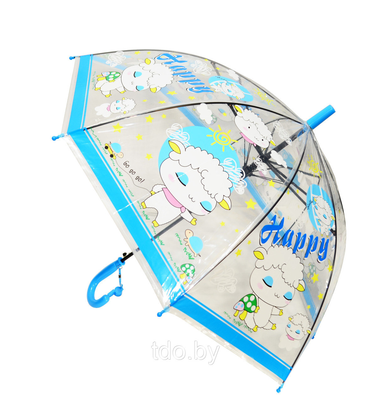 Зонт детский СЧАСТЛИВЫЕ ОВЕЧКИ прозрачный силиконовый - фото 2 - id-p164800879