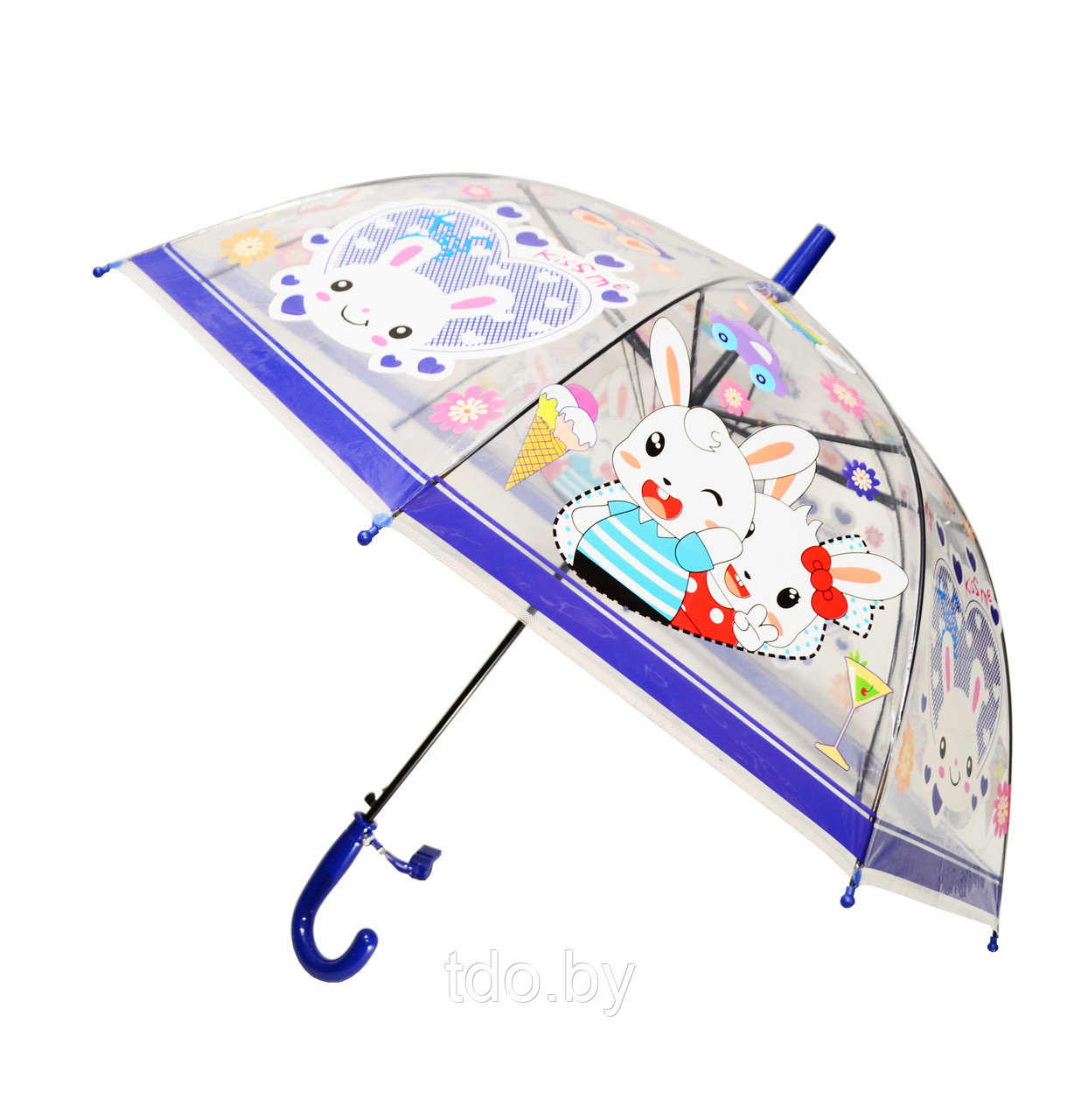Зонт детский ЗАЙКИ прозрачный силиконовый - фото 3 - id-p164800928