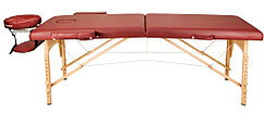 Массажный стол Atlas Sport складной 2-с деревянный 186х60 см бургунди
