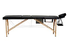 Массажный стол Atlas Sport складной 2-с деревянный 186х60 см черный