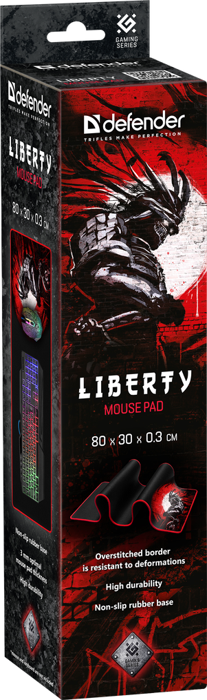 Коврик для мыши Игровой Defender Liberty 800х300х3мм, ткань+резина 50562 - фото 2 - id-p164651162