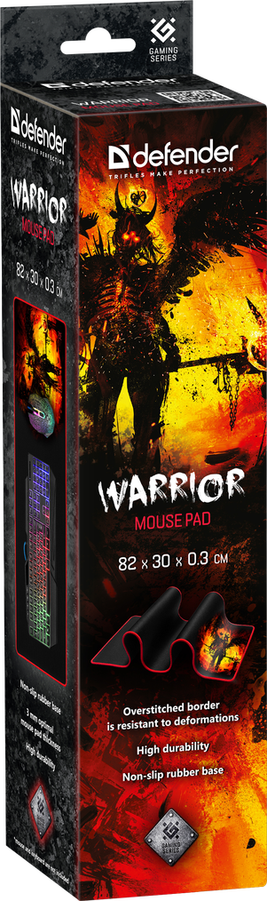 Коврик для мыши Игровой Defender Warrior 820х300х3мм, ткань+резина 50563 - фото 2 - id-p164651163