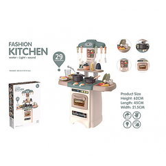 Кухня детская Fashion Kitchen 62 см, 29 предметов, свет звук вода 889-195