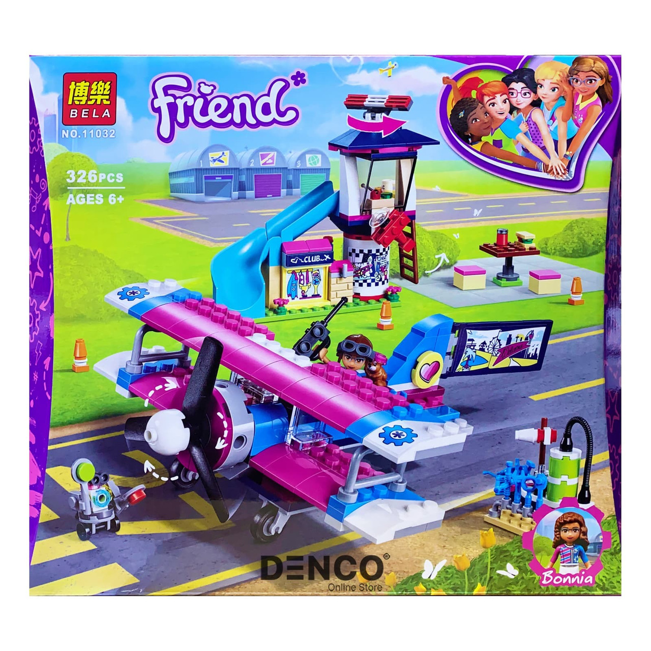 Детский конструктор Bela Frends 11032 Экскурсия по Хартлейк-Сити на самолёте, 326 деталей