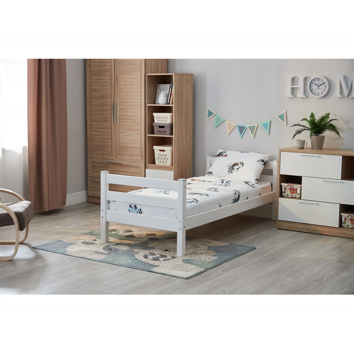 Детская (подростковая) кровать Соня без бортиков и ящиков (белая) - фото 4 - id-p164821411