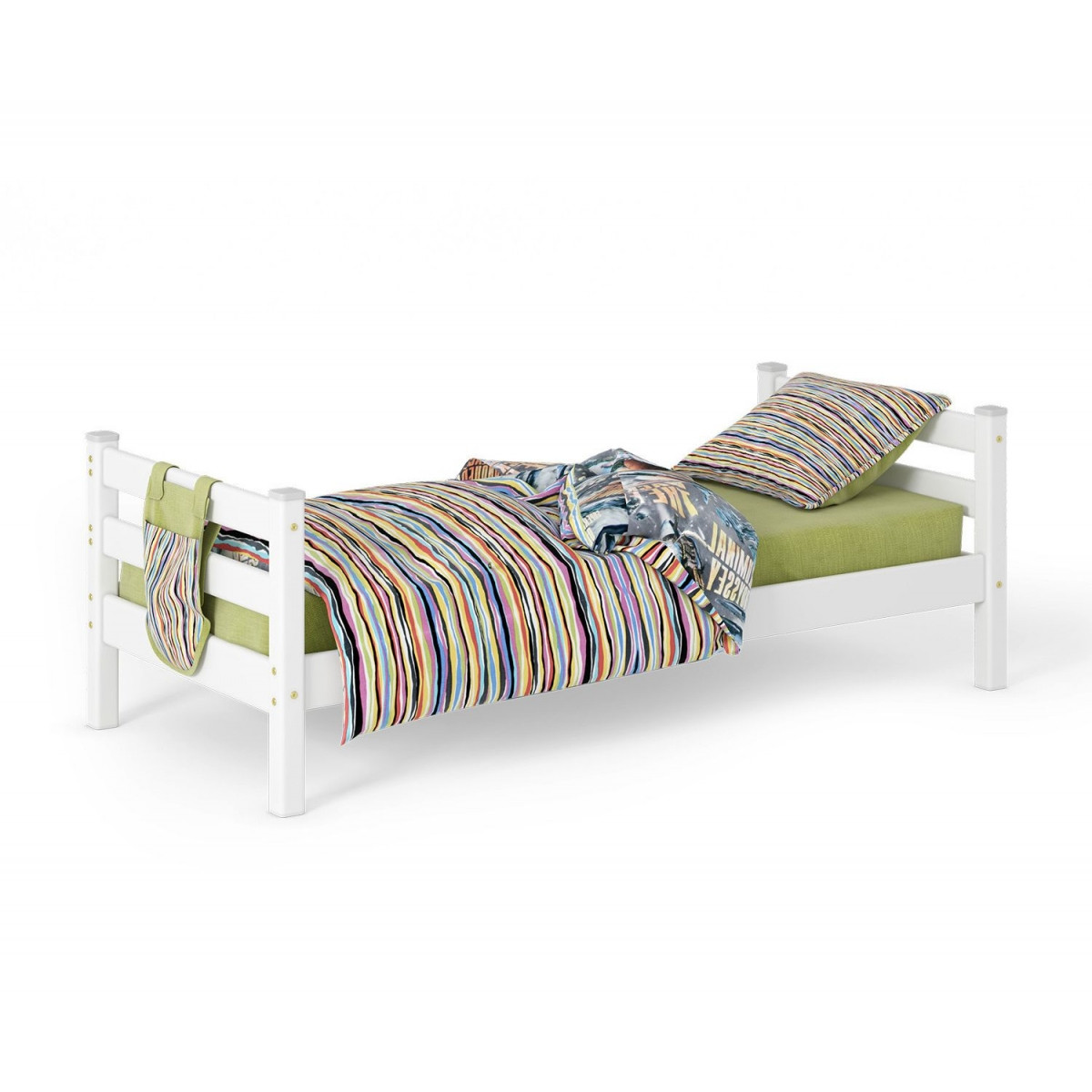 Детская (подростковая) кровать Соня без бортиков и ящиков (белая) - фото 1 - id-p164821411
