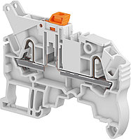 Клемма ZK2.5-S/5,2 пружинный зажим, с ножевым размыкателем, 20A, 630В, серый